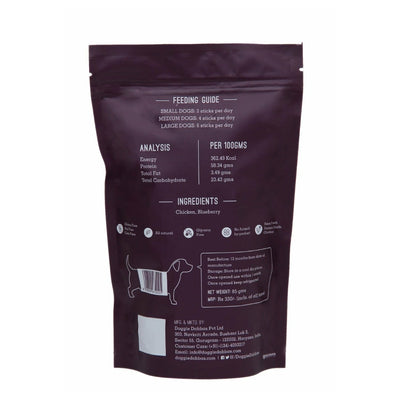Doggie Dabbas Blueberry Chicken Jerky 85gms