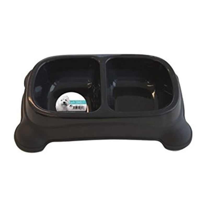 M-Pets Plastic Double Bowl