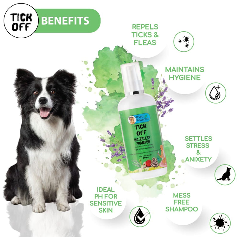 Papa Pawsome Tick Off Waterless Shampoo 250ml