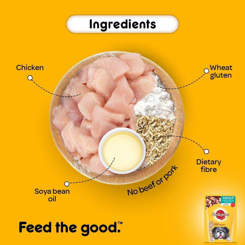 Pedigree Adult Chicken &amp; Liver Chunks in Gravy 70 gms