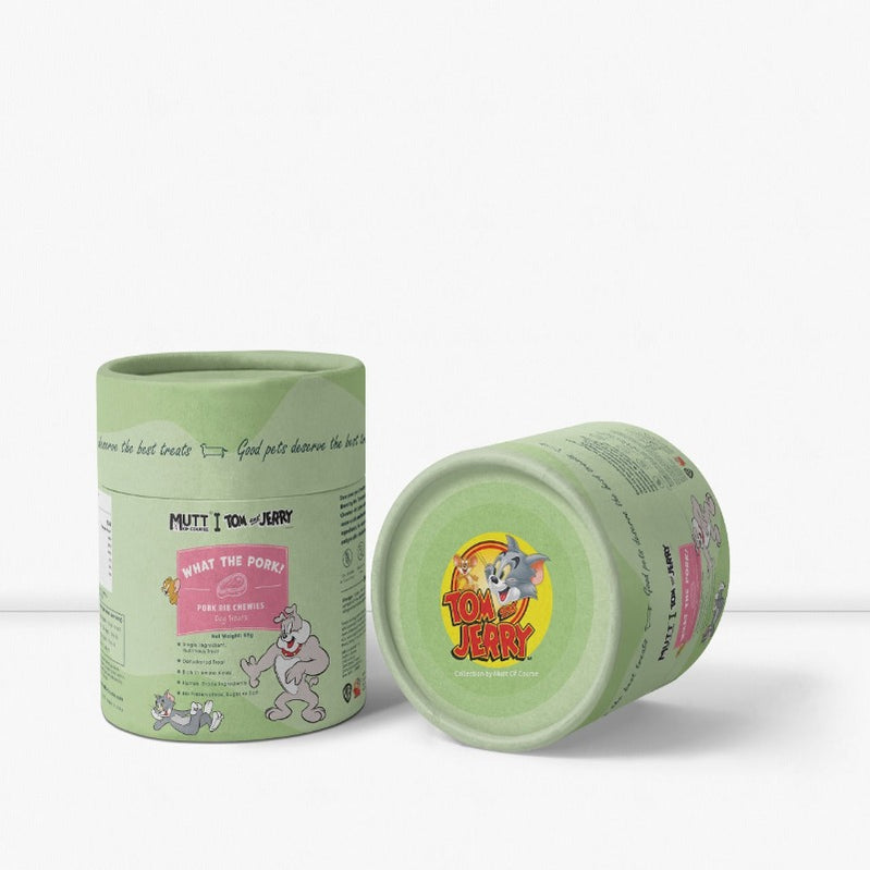 Tom and Jerry Dog Treats Pork Rib Chewies 85g