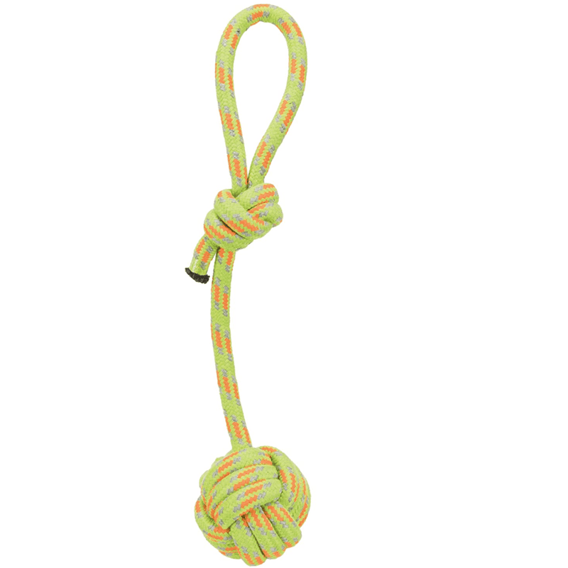 Trixie Playing Rope with Woven-in Ball