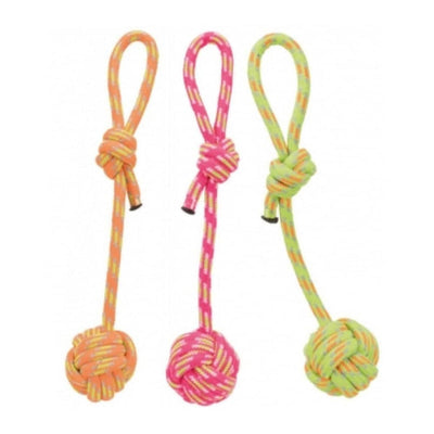 Trixie Playing Rope with Woven-in Ball