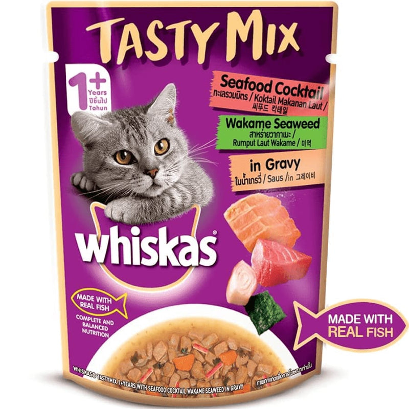 Whiskas Tasty Mix Seafood Cocktail in Gravy