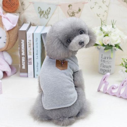 DH Faux Leather Pocket T shirt - For Small Dogs & Cats