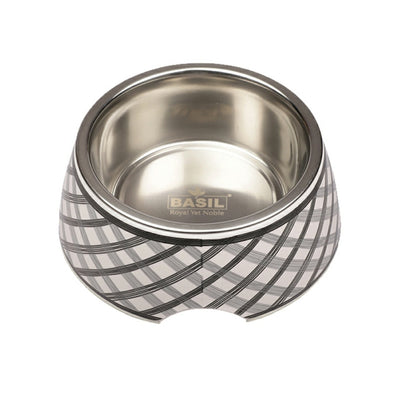 Basil Melamine Bowl - Criss cross pattern