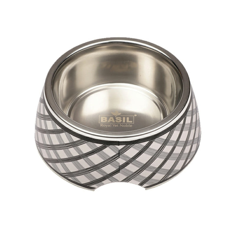 Basil Melamine Bowl - Criss cross pattern