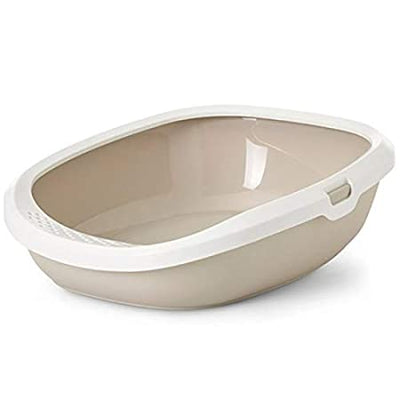 Gizmo Cat Litter Tray + Rim Medium, Mocha, 17 Inches