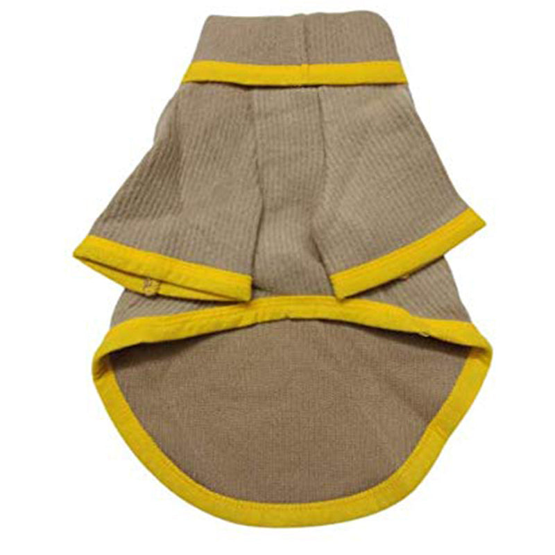 HM T-shirt Brown with Yellow Trim