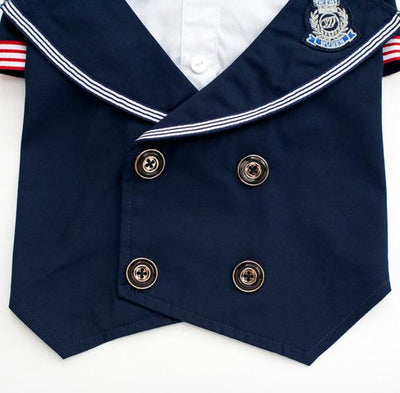 HM Nautical Formal Tux - Tuxedo For Small Dogs, Puppies and Cats