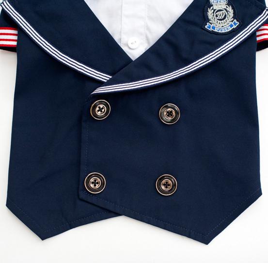 HM Nautical Formal Tux - Tuxedo For Small Dogs, Puppies and Cats