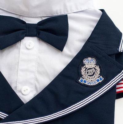 HM Nautical Formal Tux - Tuxedo For Small Dogs, Puppies and Cats