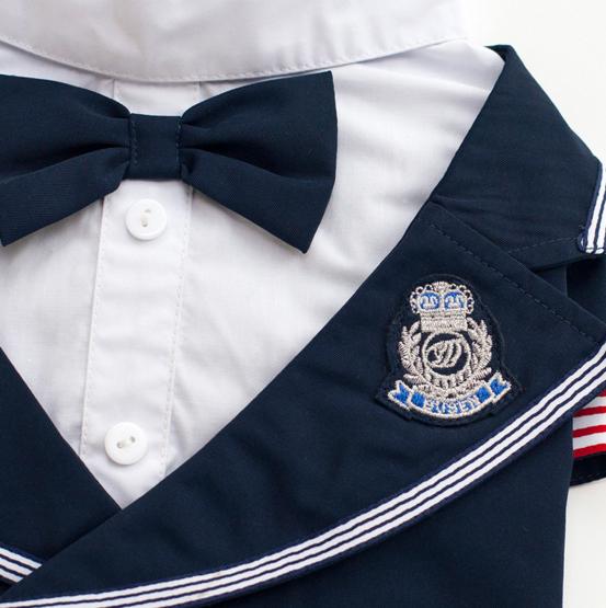 HM Nautical Formal Tux - Tuxedo For Small Dogs, Puppies and Cats