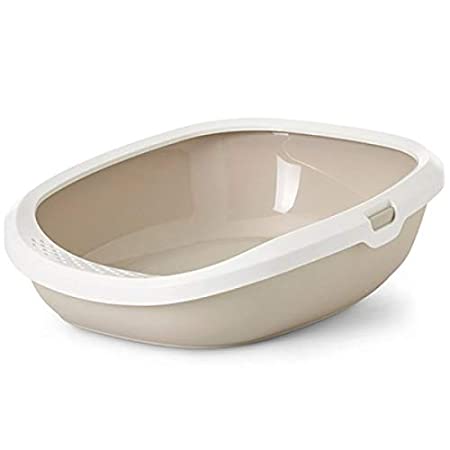 Gizmo Cat Litter Tray + Rim Medium, Mocha, 17 Inches