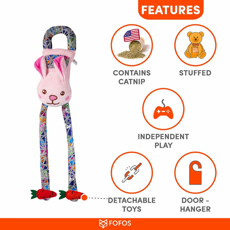 FOFOS Blocky Meow Door Hanger Rabbit