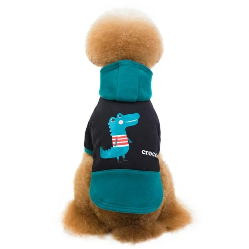 HM Crocodile Black Green Hoodie - Sweatshirt For Dogs & Cats